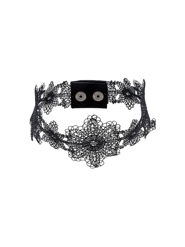 Manokhi Lace Effect Choker - Black