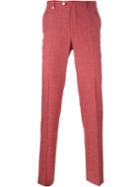 Corneliani Classic Chinos, Men's, Size: 50, Red, Silk/linen/flax/virgin Wool
