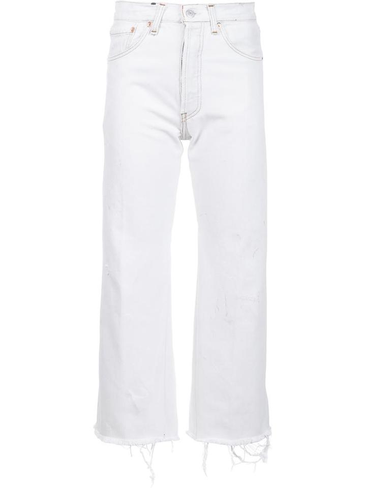 Re/done 'lea Lau' Jeans, Women's, Size: 25, White, Cotton