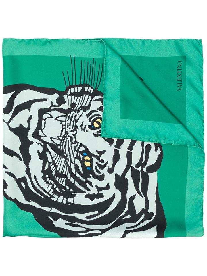 Valentino Printed Scarf - Green