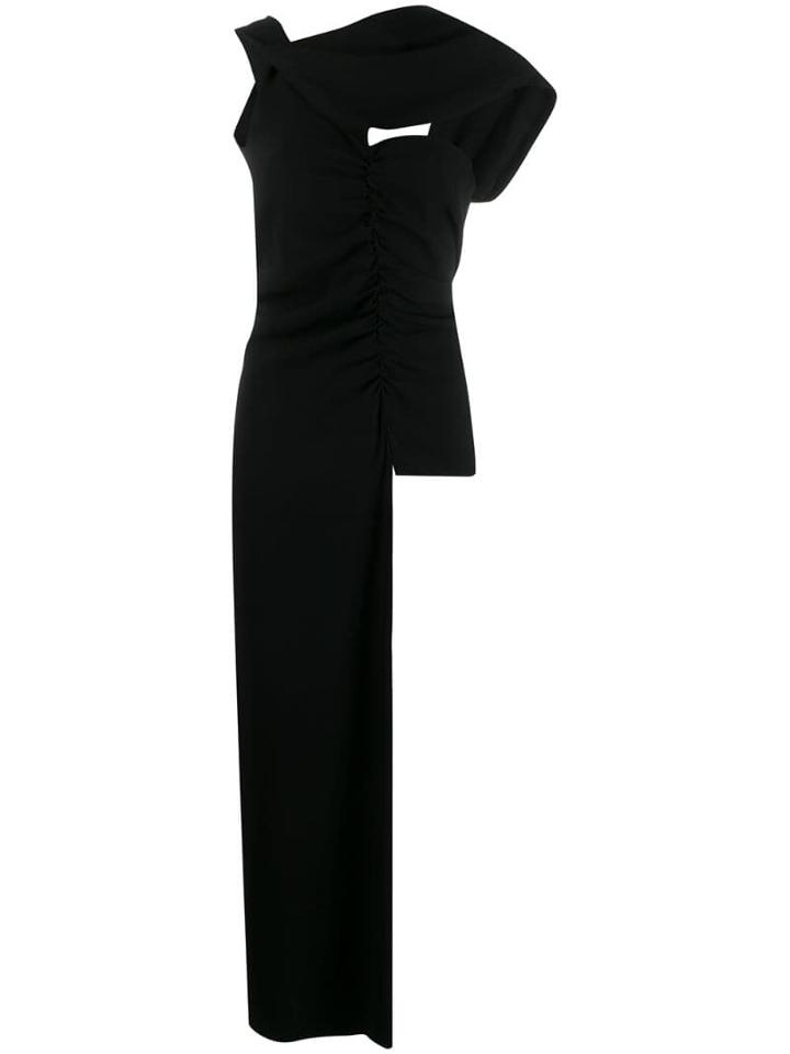 Colville Asymmetric Draped Top - Black