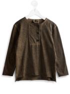Lost And Found Kids Placket T-shirt, Boy's, Size: 6 Yrs, Brown