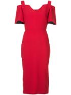 Roland Mouret Fitted Awalton Dress - Red