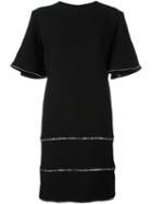 J.w.anderson Zipper-trim Dress, Women's, Size: 6, Black, Triacetate/polyester/acetate/silk