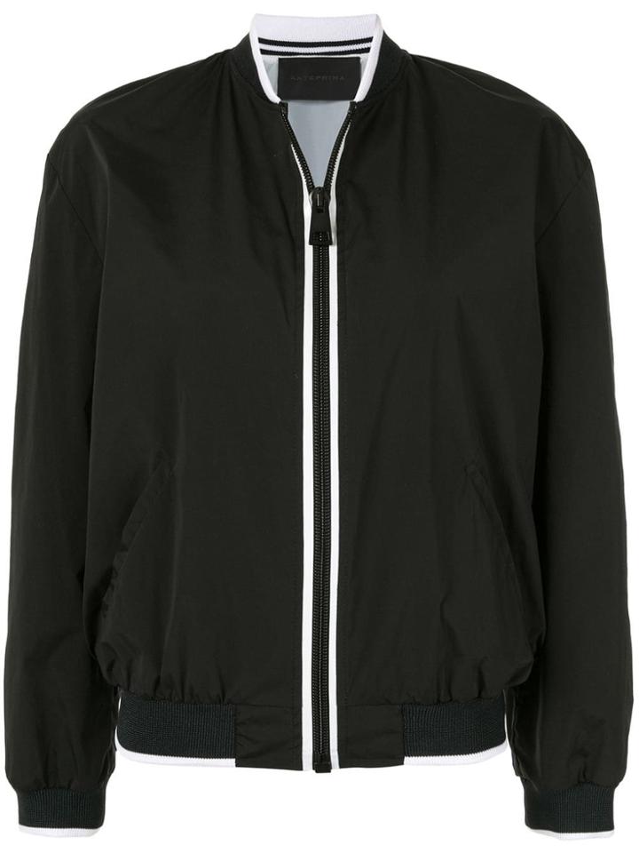Anteprima Contrast Trim Bomber Jacket - Black