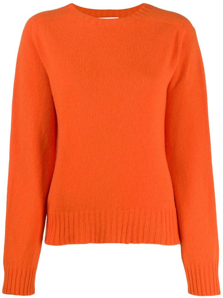 Ymc Crew-neck Knit Sweater - Orange