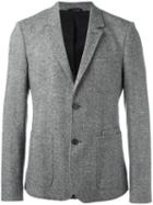 Carven Single Breasted Blazer, Men's, Size: 52, Grey, Cotton/virgin Wool/polyamide/cotton