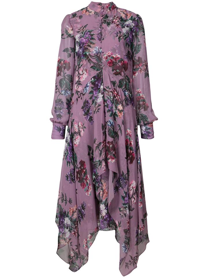 Erdem Floral-print Dress - Pink & Purple