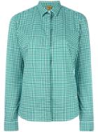 Fay Checked Shirt, Women's, Size: Large, Green, Cotton