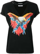 Forte Couture Cut Out Neckline Graphic Print T-shirt - Black