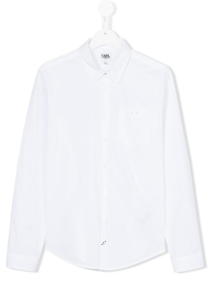 Karl Lagerfeld Kids Teen Cutaway Collar Shirt, Boy's, Size: 14 Yrs, White