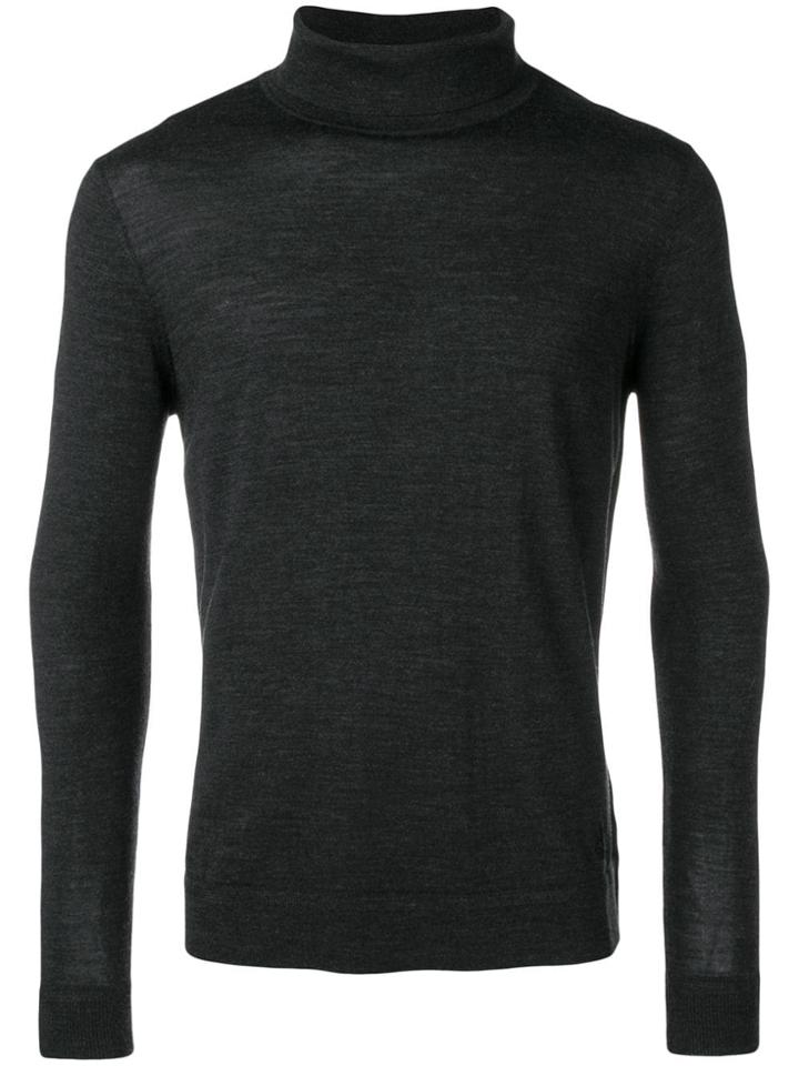 Pringle Of Scotland Classic Roll Neck Merino Jumper - Grey