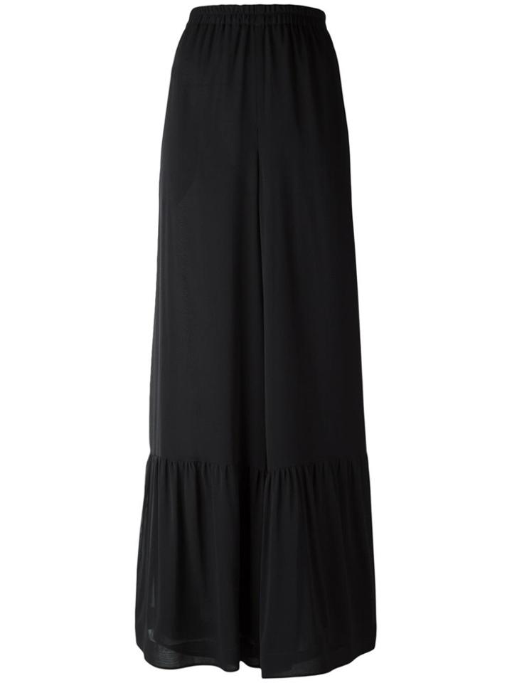 Red Valentino Ruffled Trousers - Black