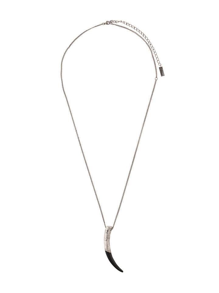 Saint Laurent Horn Necklace - Metallic