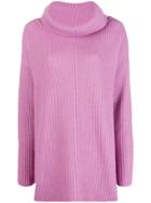 Blugirl Ribbed Turtleneck Sweater - Pink