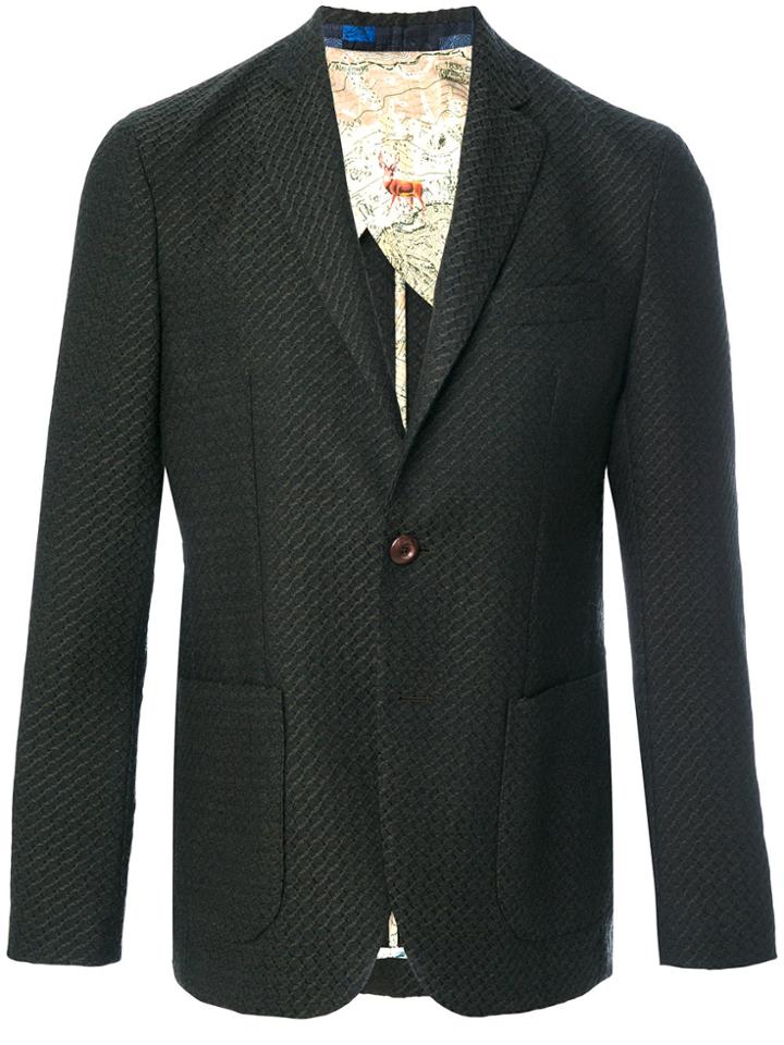 Etro Tweed Two-button Blazer - Grey