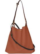 Burberry The Leather Grommet Detail Bag - Brown