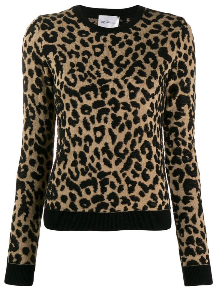Be Blumarine Leopard-intarsia Jumper - Brown