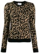 Be Blumarine Leopard-intarsia Jumper - Brown