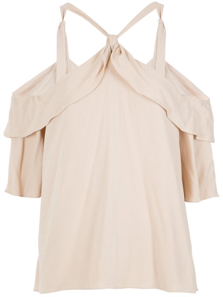 Olympiah Could Shoulder Blouse - Nude & Neutrals