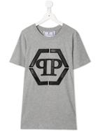 Philipp Plein Junior Logo T-shirt - Grey