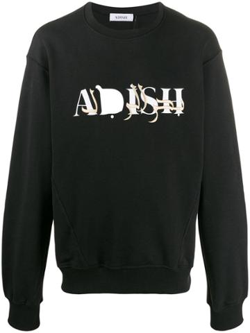 Adish Logo Print Sweatshirt - Black