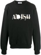 Adish Logo Print Sweatshirt - Black