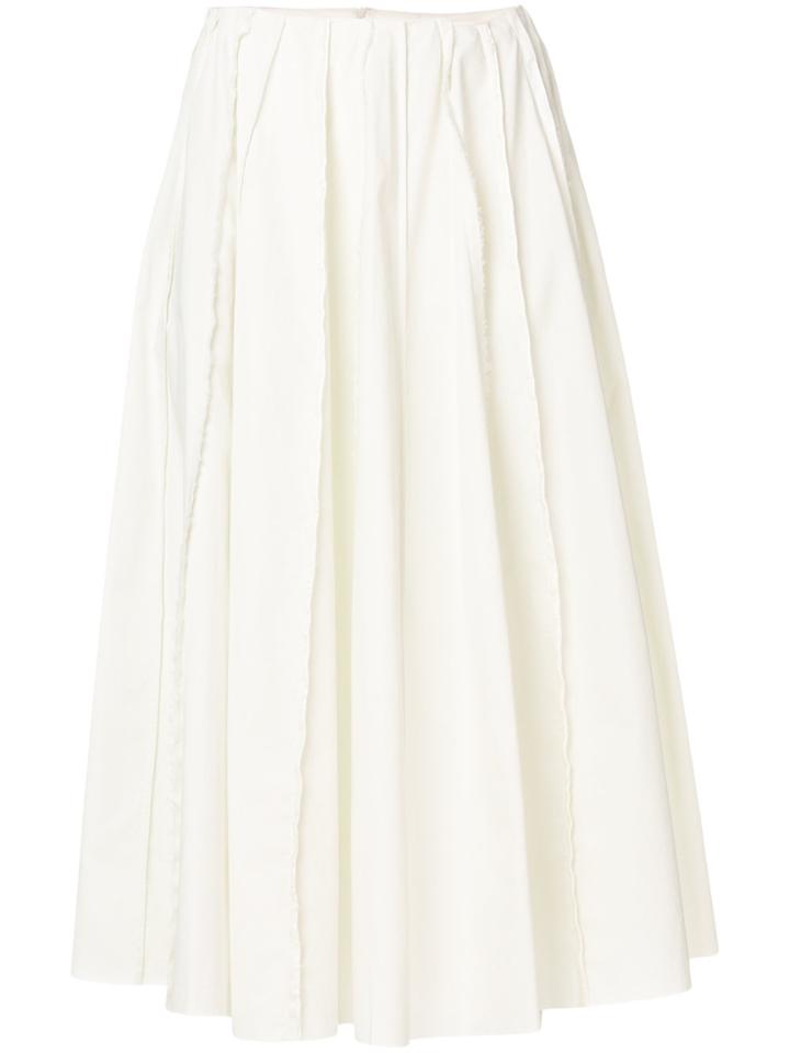 See By Chloé Exposed Seam Pleated Skirt - Nude & Neutrals