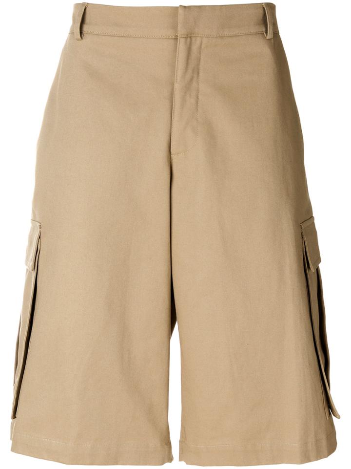 Martine Rose Flared Cargo Shorts - Nude & Neutrals