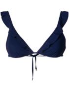 Tory Burch Frill Detail Bikini Top - Blue