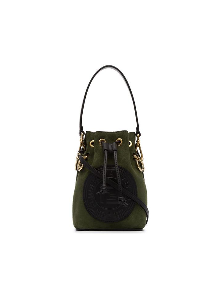 Fendi Fendi Grn Bckt Bg Suede Mon Tresor - Green