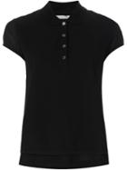 Moncler Layered Polo Top, Women's, Size: Medium, Black, Cotton/polyamide