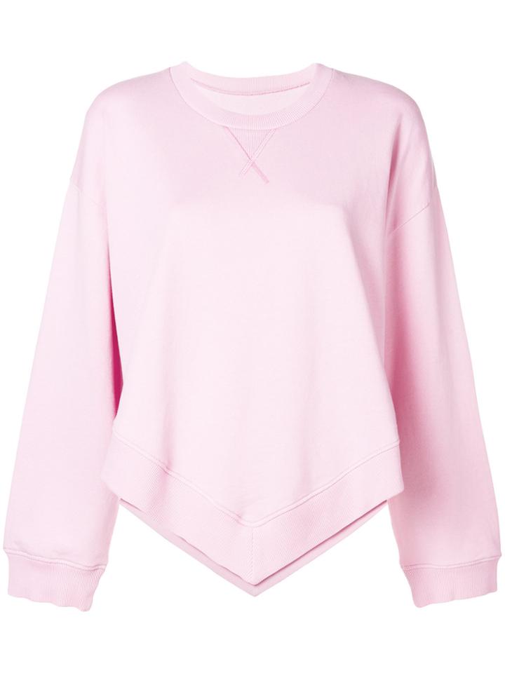 Mm6 Maison Margiela Pointed Hem Sweatshirt - Pink & Purple