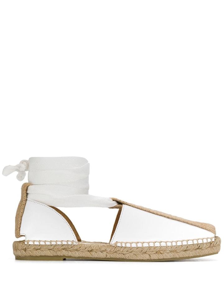 Paloma Barceló Back Tie Espadrilles - White