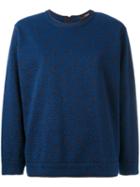Odeeh Patterned Sweatshirt, Women's, Size: 38, Blue, Cotton/elastodiene/polyamide/polyester
