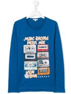 Little Marc Jacobs Teen Cassette Tape Print T-shirt - Blue