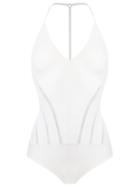 Giuliana Romanno Bodysuit, Women's, Size: P, White, Elastodiene/polyamide