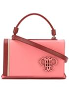 Emilio Pucci Logo Plaque Foldover Tote, Women's, Pink/purple