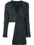 Area Di Barbara Bologna Cross Print Jacket, Women's, Size: 40, Green, Cotton/metallic Fibre
