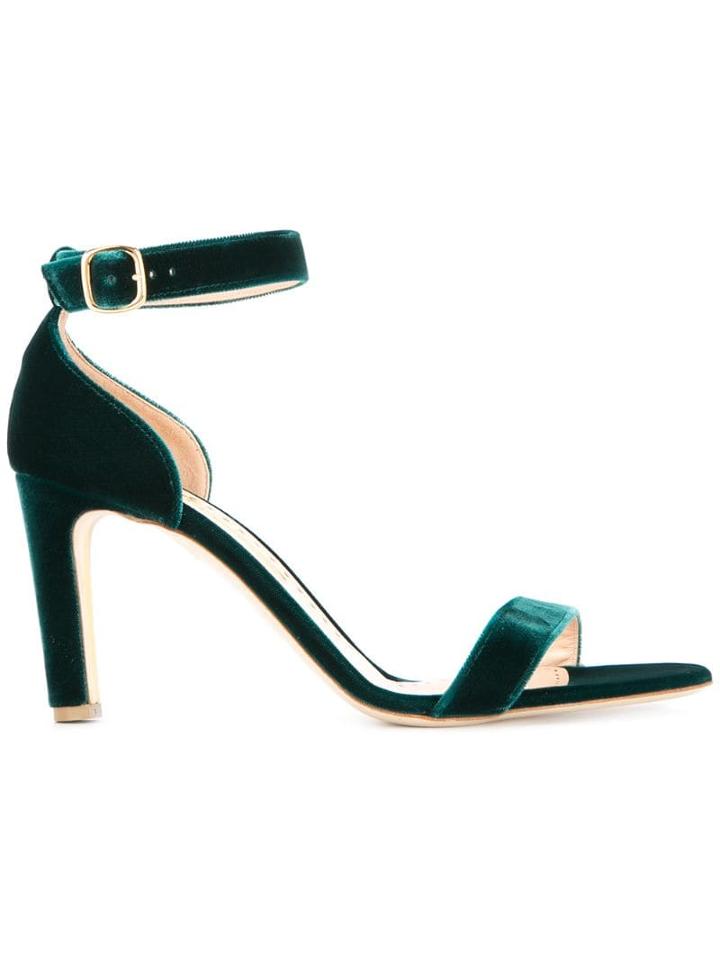 Rupert Sanderson Barri Velvet Sandals - Green