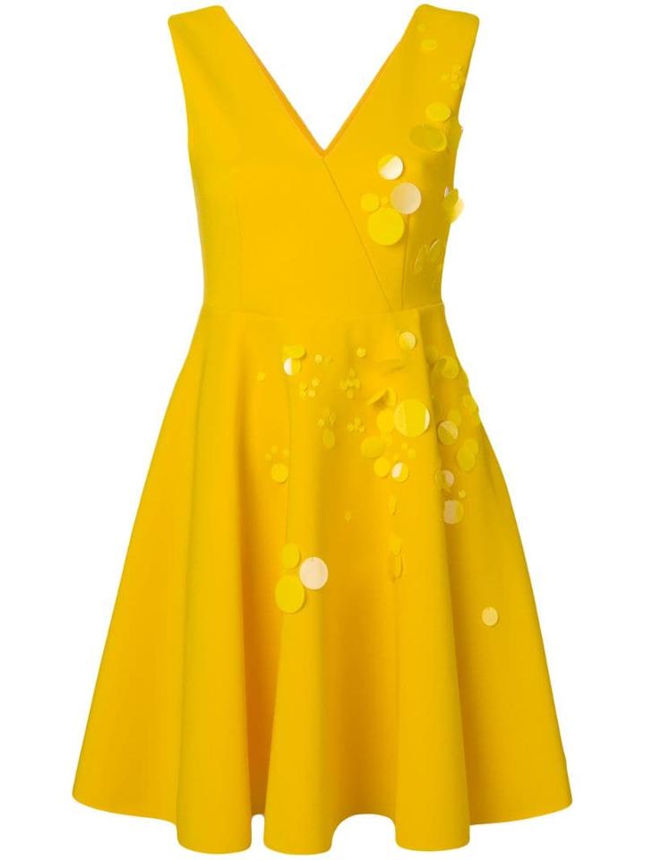 Msgm Pailette Sleeveless Dress - Yellow