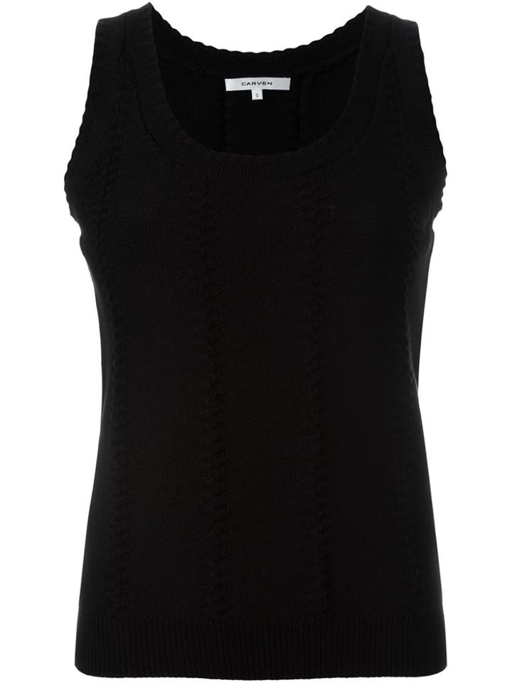 Carven Loose Tank Top - Black
