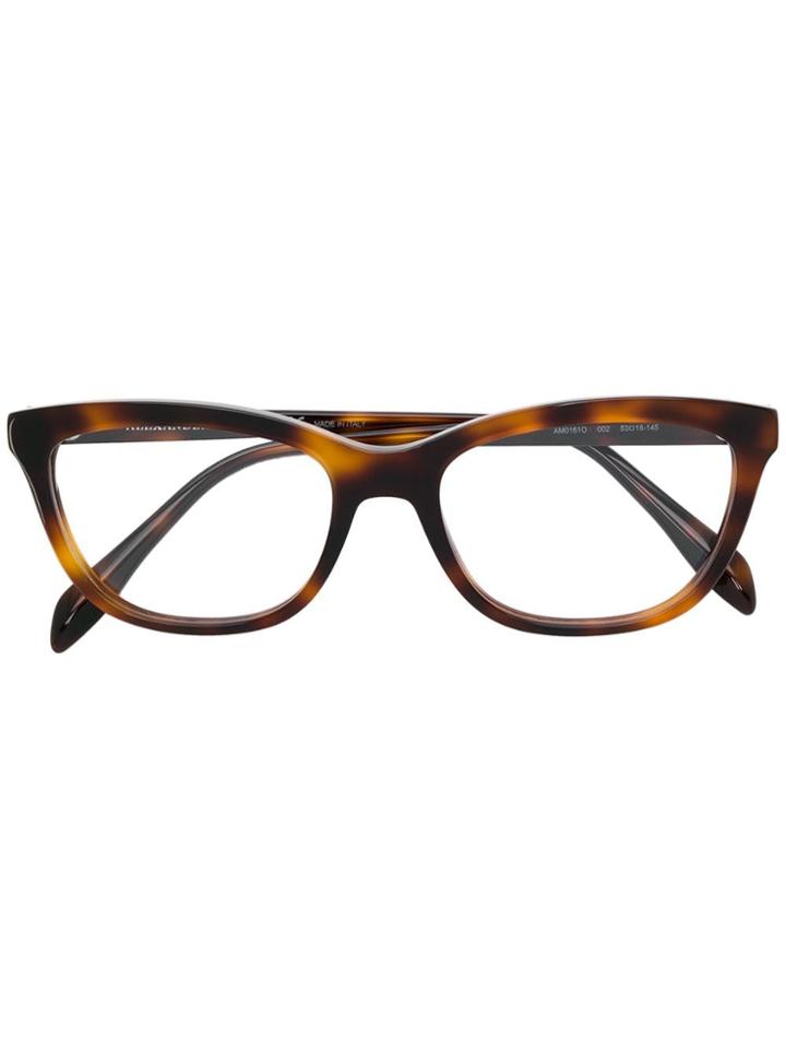 Alexander Mcqueen Eyewea Square Glasses - Brown