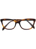 Alexander Mcqueen Eyewea Square Glasses - Brown