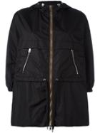 Moncler Drawstring Waist Raincoat, Women's, Size: 2, Black, Polyamide