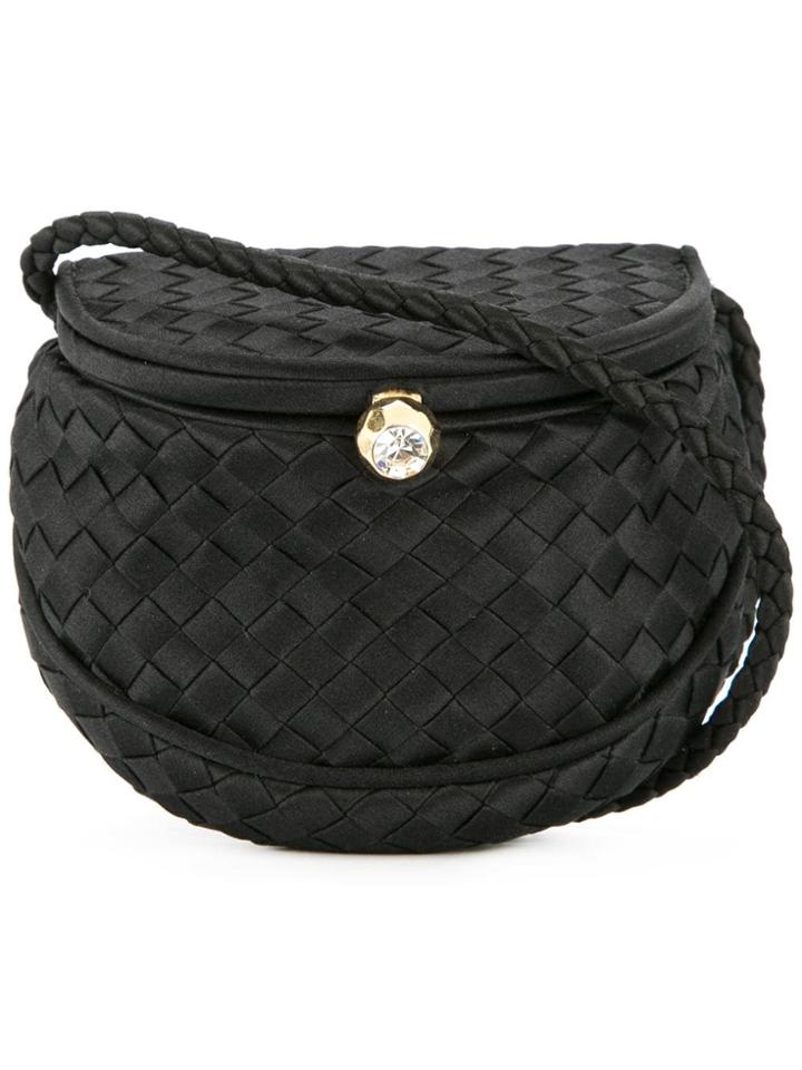 Bottega Veneta Vintage Intrecciato Mini Shoulder Bag - Black