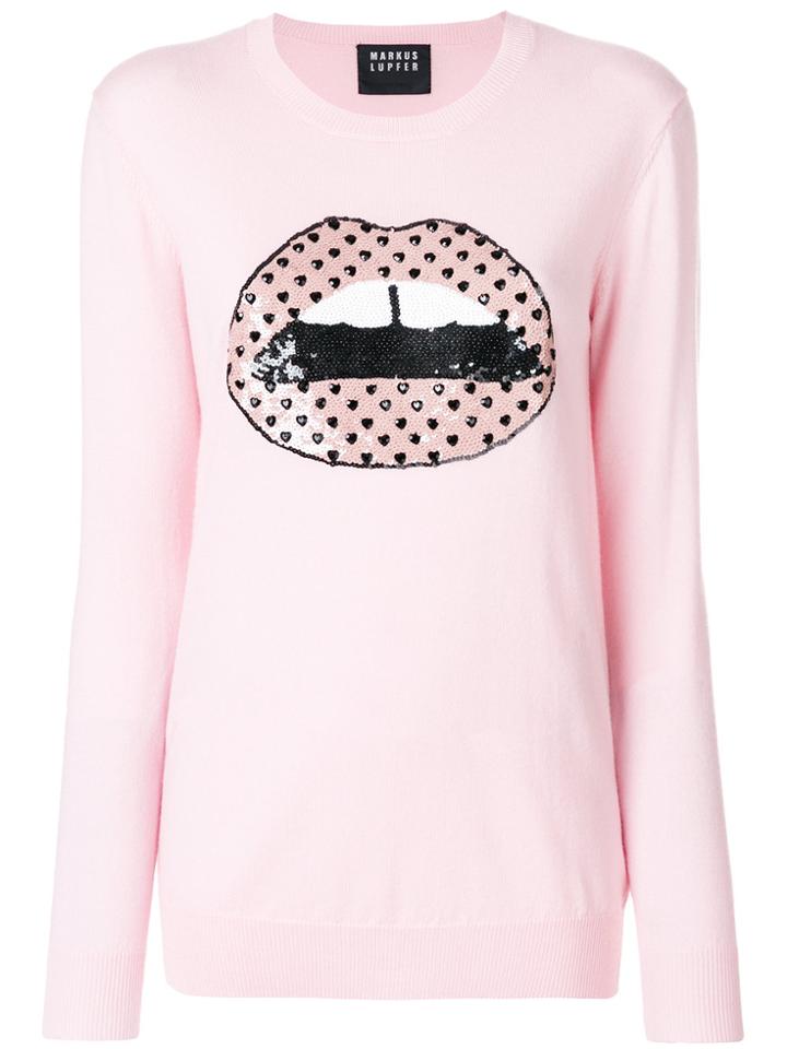 Markus Lupfer Alex Lips Jumper - Pink & Purple