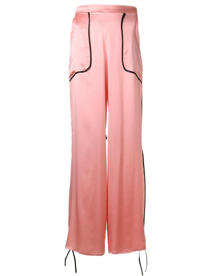 Giacobino Slit Palazzo Trousers - Pink