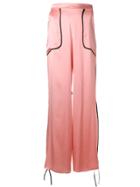 Giacobino Slit Palazzo Trousers - Pink