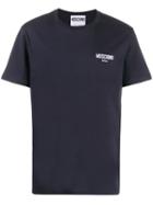 Moschino Textured Logo Detail T-shirt - Blue